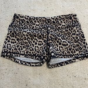 Savage Barbell Leopard Print Athletic Shorts